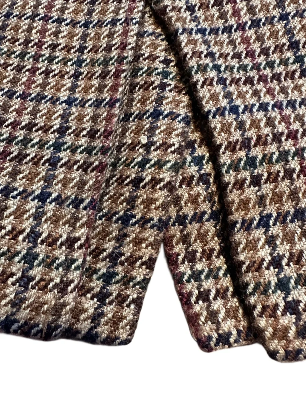 Talbots Plaid A-Line Skirt Size S Brown Houndstooth Glen Plaid Career Academia